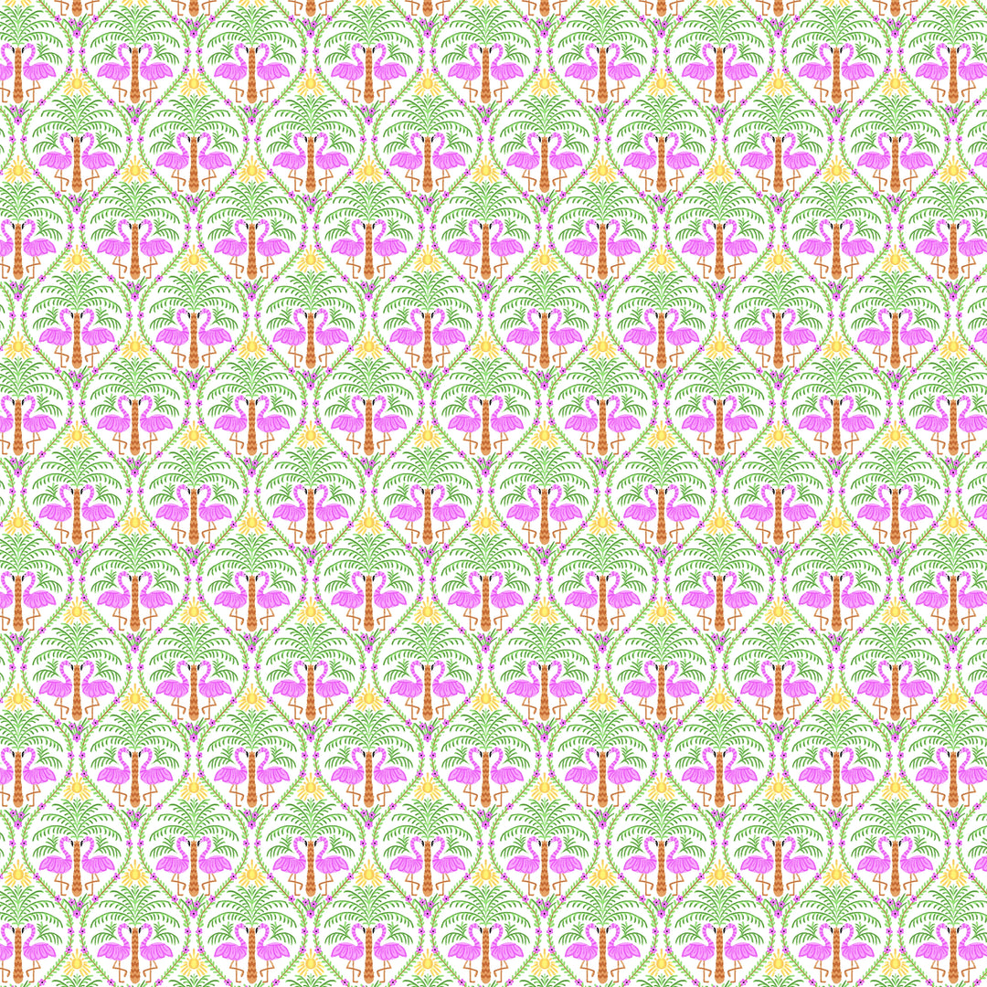 Flamingo Palm Print