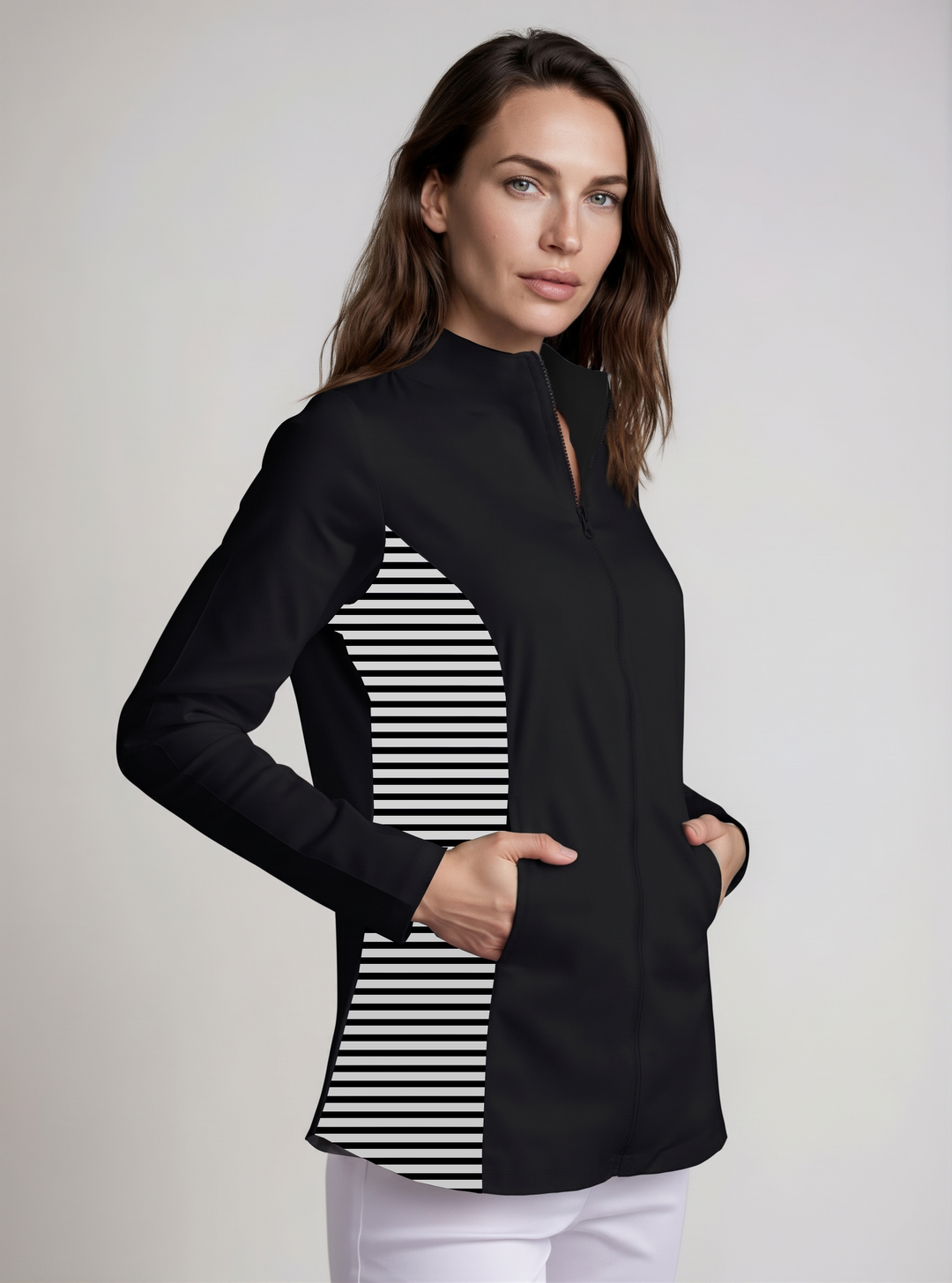 Woven Terry Poly Reversible Jacket