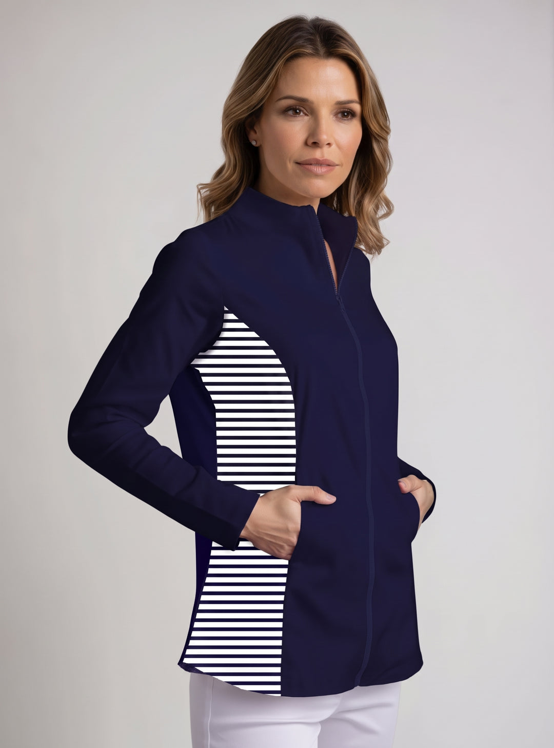 Woven Terry Poly Reversible Jacket