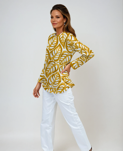 Hand Printed Cotton knit Crew Neck Sweatshirt