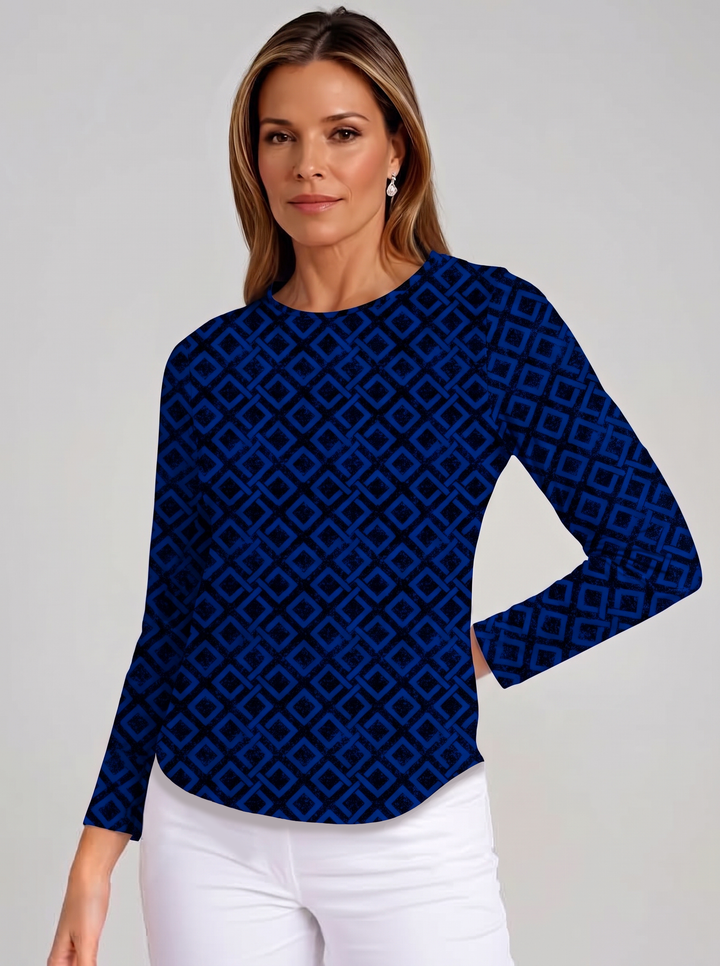 Celtic Pride Printed Long Sleeve Crew Neck Poly Top