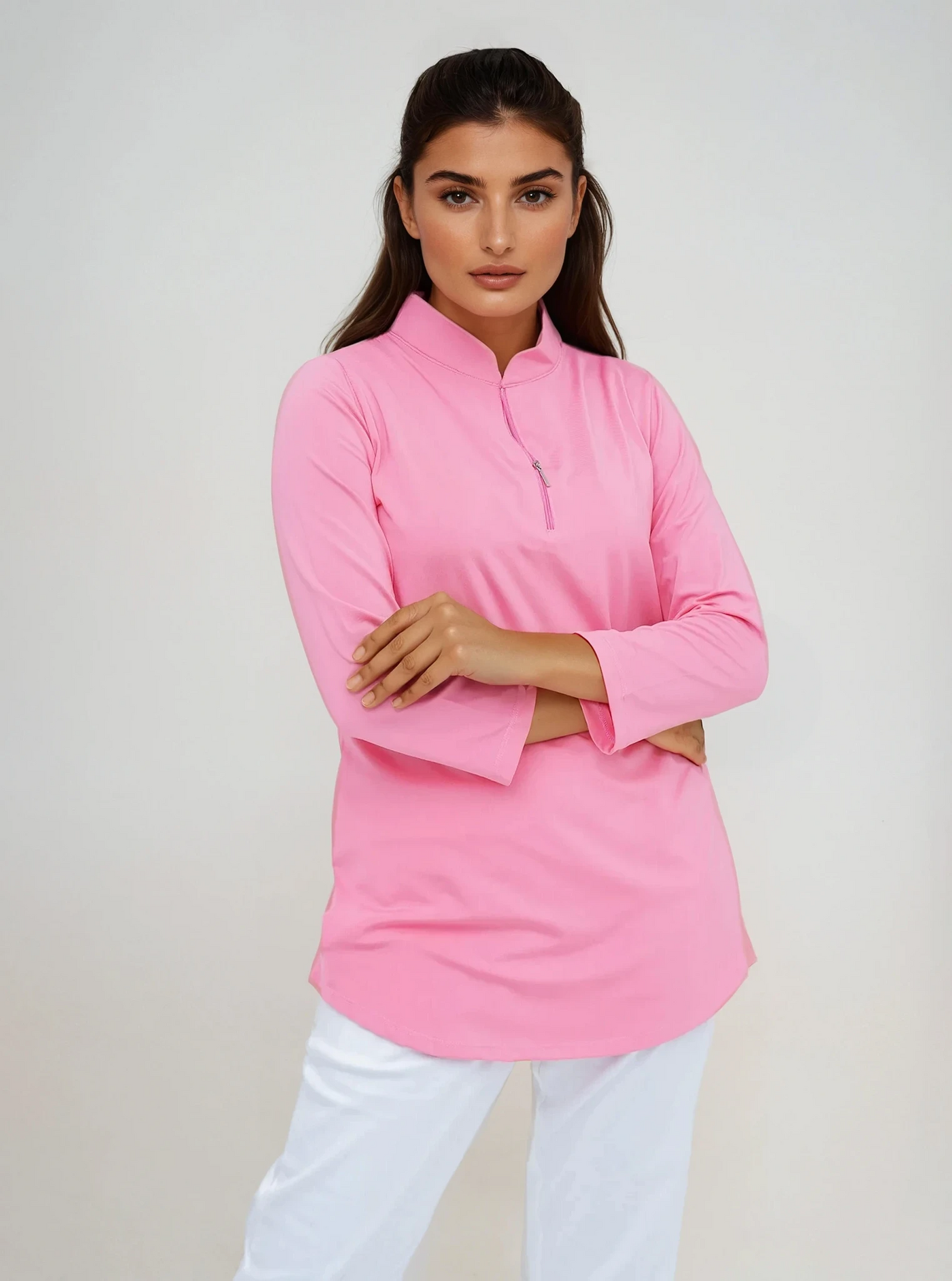 Long Sleeve Mock Neck Supplex Top