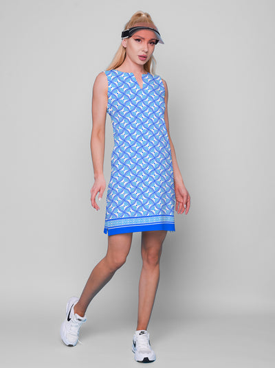 Target Print Cotton Knit Palm Beach Shift Dress