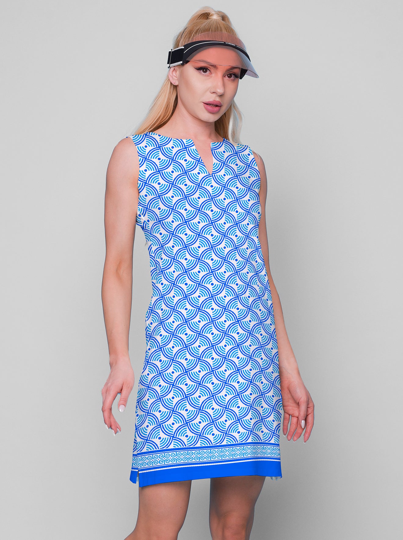 Target Print Cotton Knit Palm Beach Shift Dress