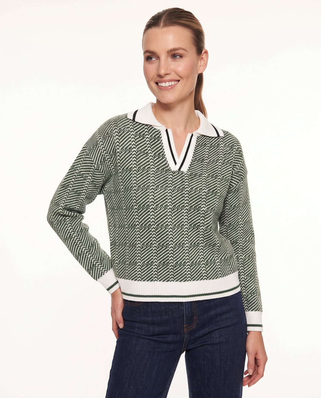 Saodimallsu Womens Fall Sweaters Tops Lapel V Neck Knit