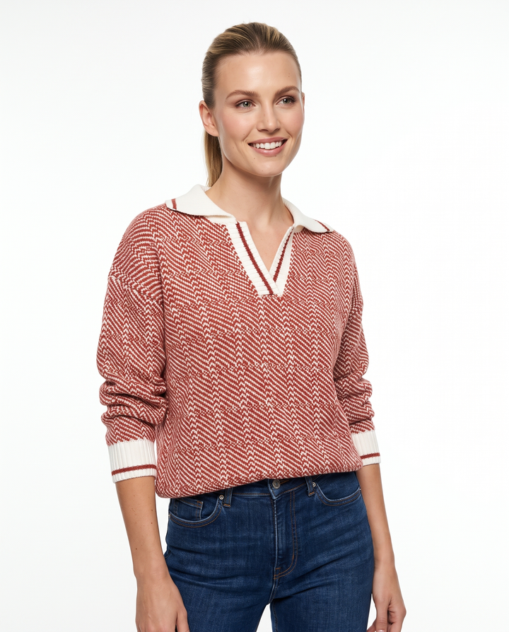 Saodimallsu Womens Fall Sweaters Tops Lapel V Neck Knit