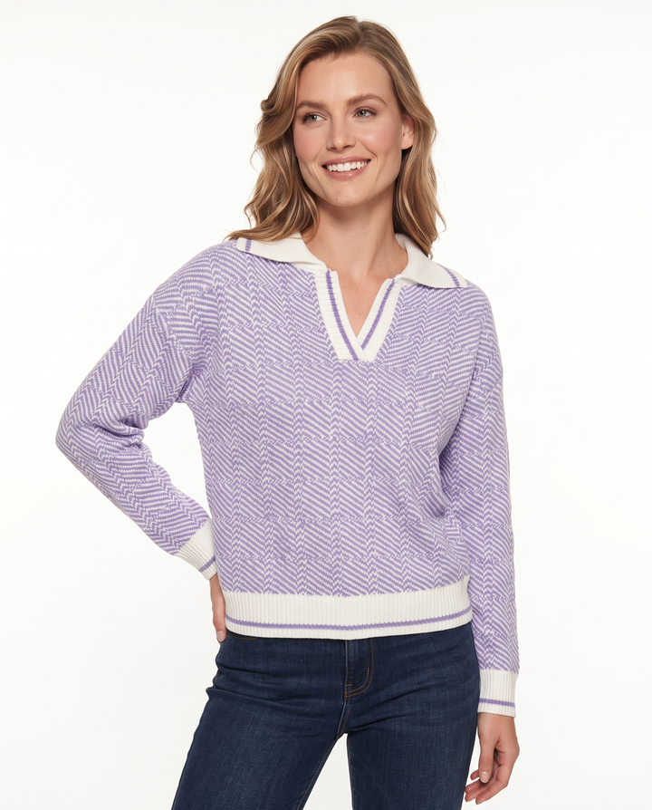 Saodimallsu Womens Fall Sweaters Tops Lapel V Neck Knit