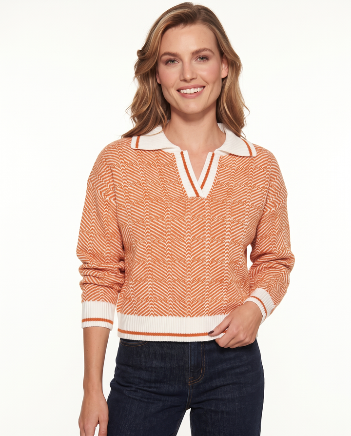 Saodimallsu Womens Fall Sweaters Tops Lapel V Neck Knit