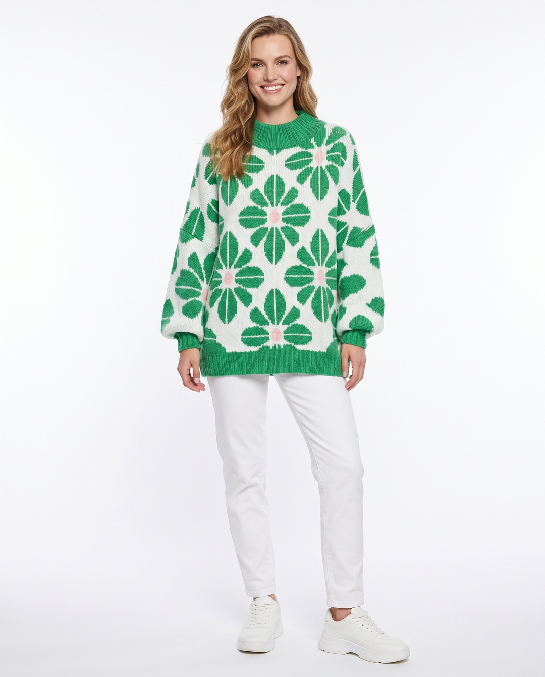 Saodimallsu Womens Oversized Sweaters Mock Neck Fall Winter Tunic Sweater